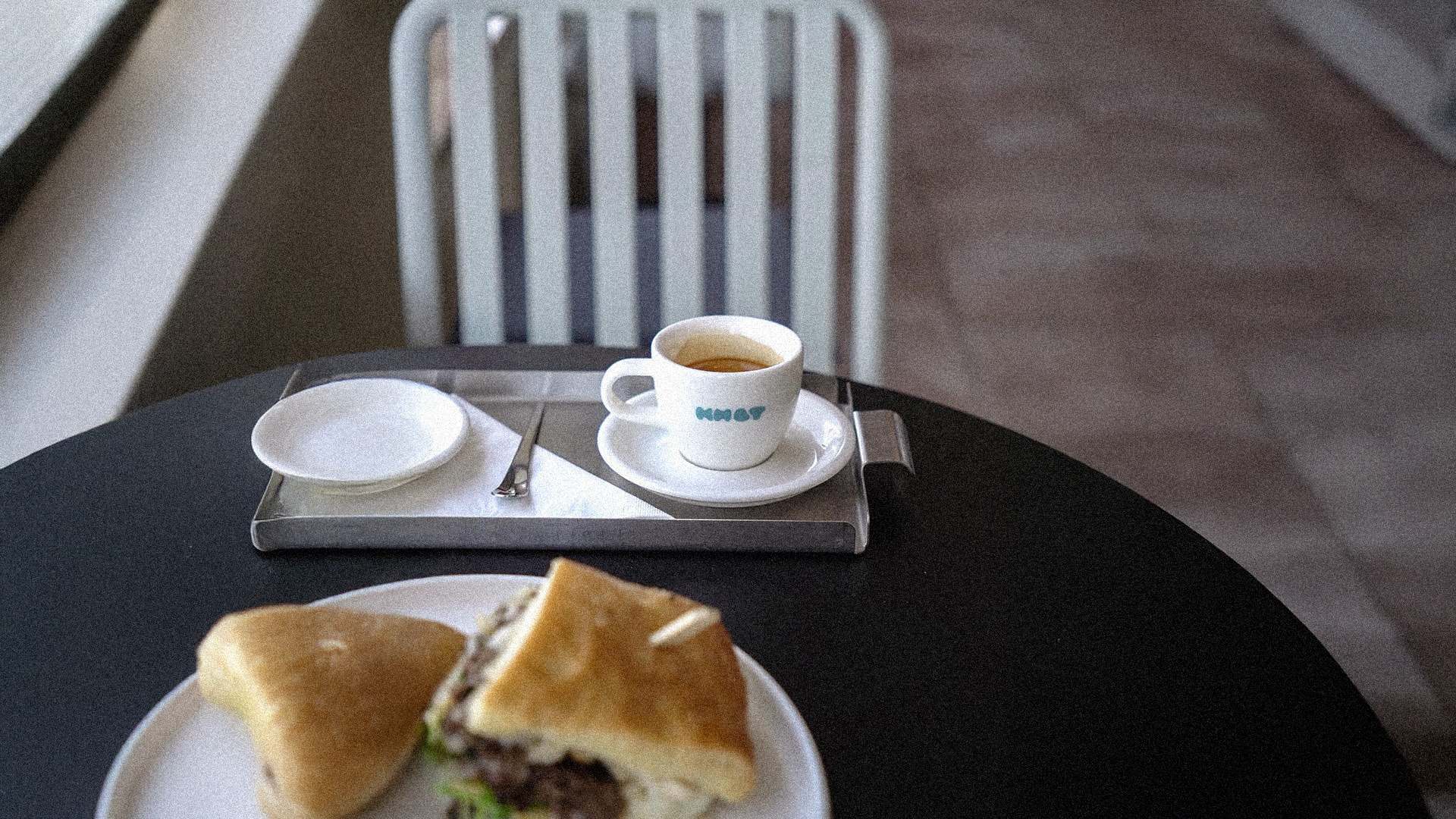 Knot espresso and tray